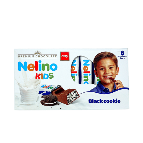 Молочный шоколад с молочной начинкой и крошкой печенья с какао NELINO 250г., фотография