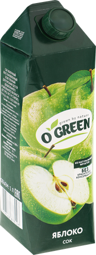 Сок OGREEN Яблочный т/п  1л., картинка
