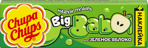 Жевательная резинка CHUPA CHUPS Биг Бабол зел яблоко 20г., фотография