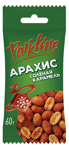 Арахис в соленой карамельной глазури PARKLINE 60г., фотография