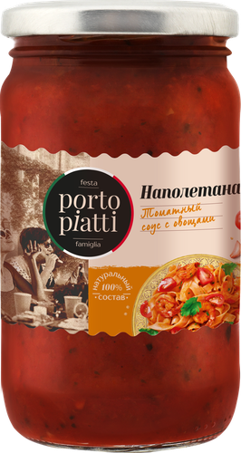 Соус PORTO PIATTI томатный Napoletana с овощами 350г., вид