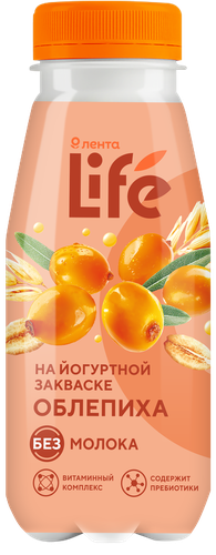 Растительный напиток ЛЕНТА LIFE облепиха п/б 250г., вид