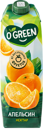 Нектар ОGREEN Апельсиновый т/п 1л., вид