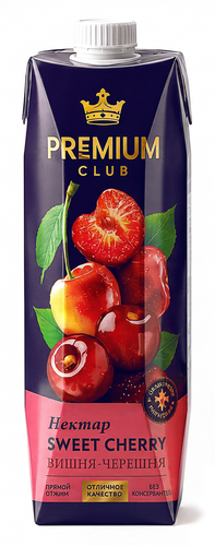 Нектар PREMIUM CLUB Вишня-Черешня т/п 1л, детальное фото