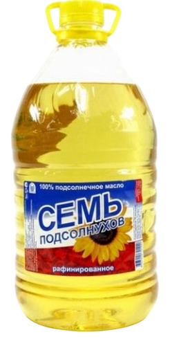 Масло подсолнечное раф, дезод. СЕМЬ ПОДСОЛНУХОВ п/б 4,7л., фотография