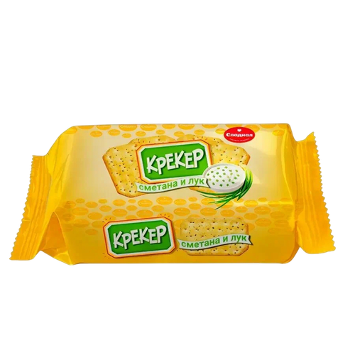 Крекер со вкусом СМЕТАНА И ЛУК СЛАДИАЛ, 105г., фото