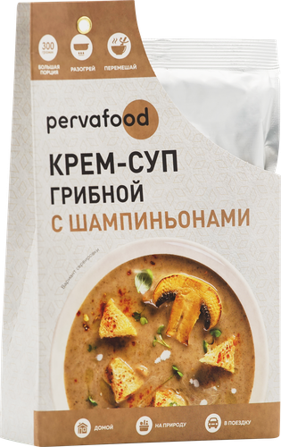 Крем-суп ГРИБНОЙ с шампиньонами ПЕРВАФУД реторт-пакет 300г., картинка