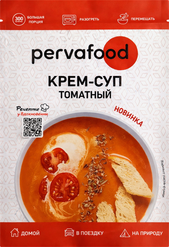 Крем-суп ТОМАТНЫЙ ПЕРВАФУД реторт-пакет 300г., фотография