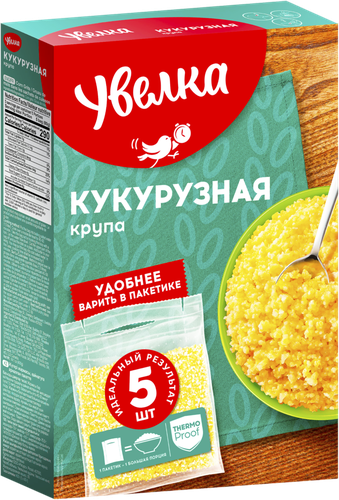 Крупа кукурузная УВЕЛКА к/у 5*80гр, изображение