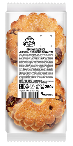 Коржик С КЛЮКВОЙ И САХАРОМ ф/п вес., изображение