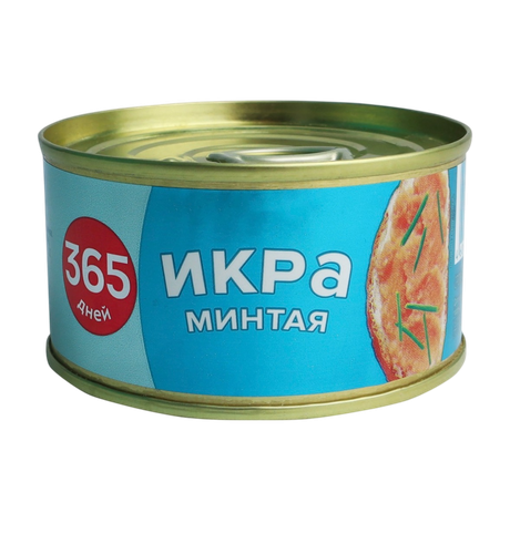 Икра минтая непастеризованная ж/б 120 г. 365 ДНЕЙ, фотография