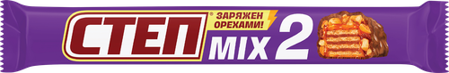 Батончик СТЕП MIX вафельный глазированный 80г., изображение
