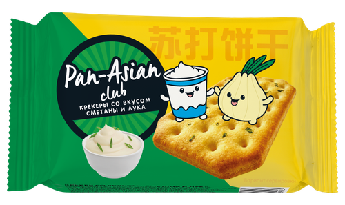 Крекер со вкусом сметана и лук PAN ASIAN ф/п 105г., изображение