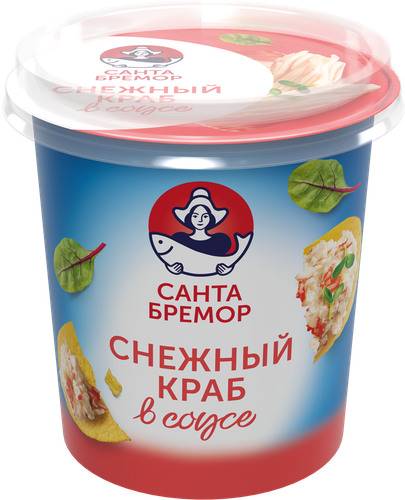 Паста СНЕЖНЫЙ КРАБ в сливочном соусе 150г. САНТА БРЕМОР, картинка