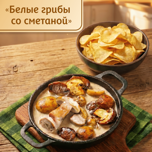 Картофельные чипсы ЛЕЙЗ БЕЛЫЕ ГРИБЫ со сметаной ф/п 105г., детальное фото