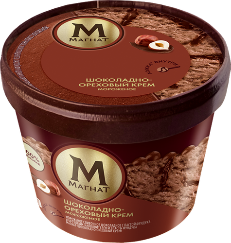 Мороженое МАГНАТ Сливочное Шоколадно-ореховый крем монокап 8% 170г. БЗМЖ ИНМАРКО, вид