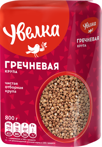 Крупа гречневая УВЕЛКА Экстра, 800г, детальное фото