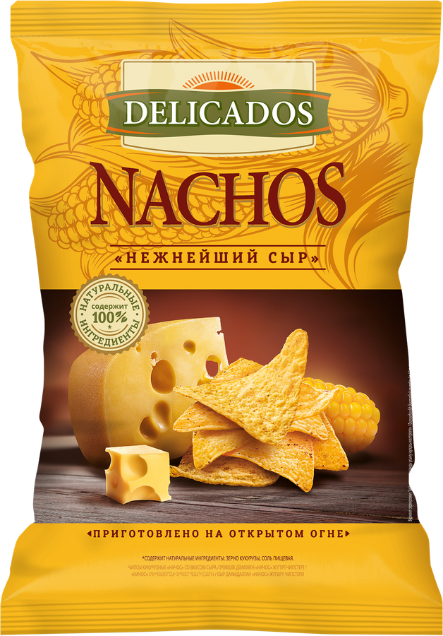 Чипсы кукурузные DELICADOS Nachos со вкусом сыра, 150г, превью