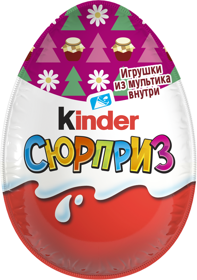 Яйцо шоколадное KINDER Сюрприз из молочного шоколада с игрушкой, 20г, превью