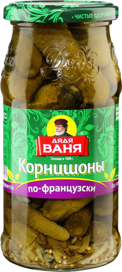 Корнишоны консервированные ДЯДЯ ВАНЯ По-французски, 460г, предпросмотр