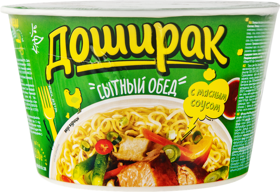 Лапша ДОШИРАК Сытный обед со вкусом курицы, 110г, превью