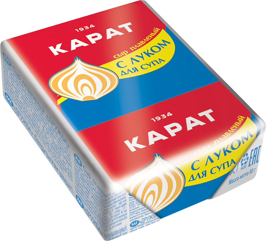 Сыр плавленый для супа КАРАТ с луком 45%, без змж, 90г, предпросмотр