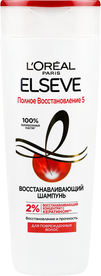 Шампунь для ослабленных или поврежденных волос ELSEVE Полное восстановление 5, 400мл, предпросмотр