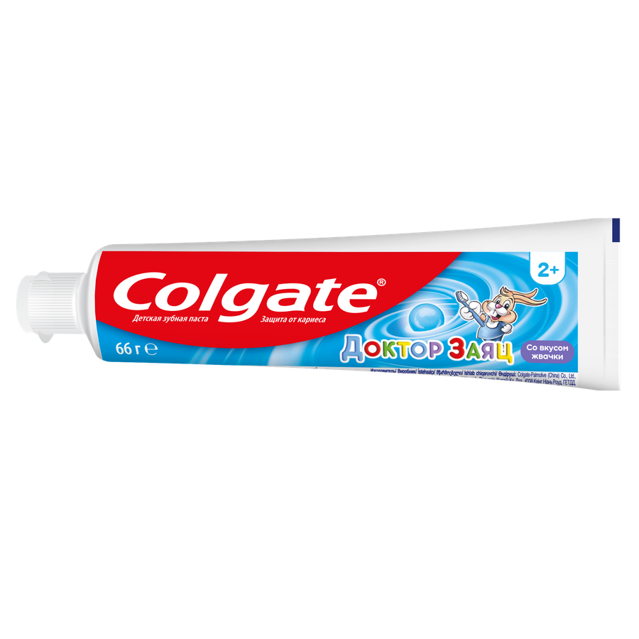 Зубная паста детская COLGATE Доктор Заяц со вкусом клубники, защита от кариеса с фторидом, с 2 лет, 50мл, превью