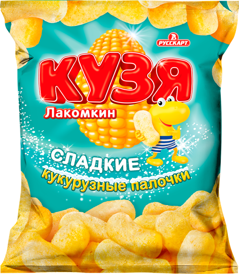 Палочки кукурузные КУЗЯ ЛАКОМКИН с сахарной пудрой, 140г, предпросмотр