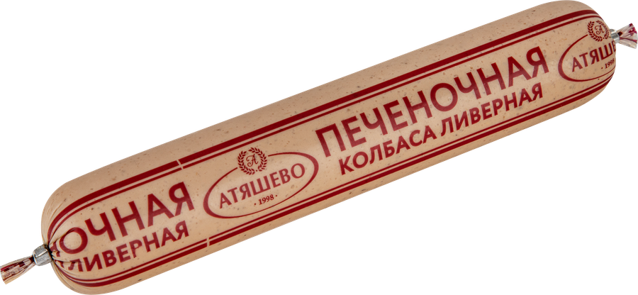 Колбаса ливерная печеночная АТЯШЕВО, 250г, превью