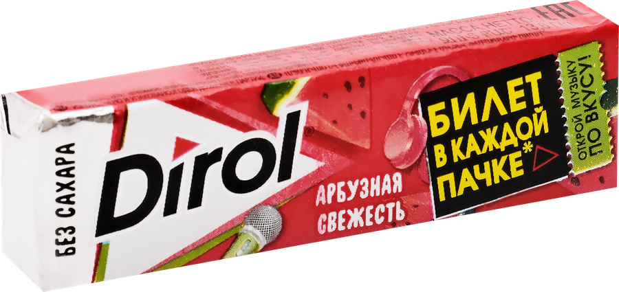 Жевательная резинка DIROL Арбузная Свежесть, 13,6г, предпросмотр