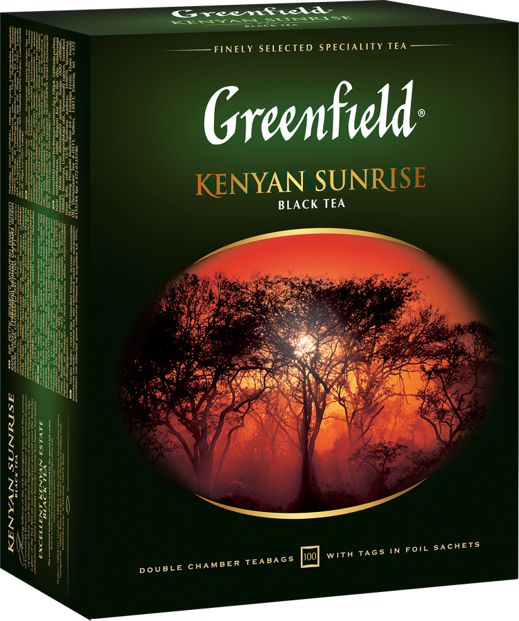 Чай черный GREENFIELD Kenyan Sunrise, 100пак, превью