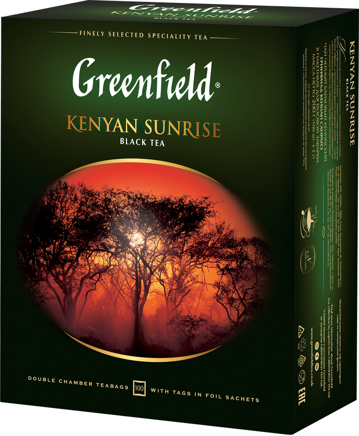 Чай черный GREENFIELD Kenyan Sunrise, 100пак, превью