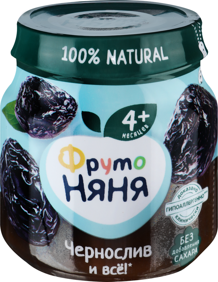Пюре фруктовое ФРУТОНЯНЯ Чернослив, с 4 месяцев, 100г, превью