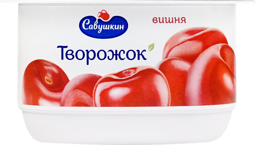 Творожок САВУШКИН Вишня 3,5%, без змж, 120г, превью