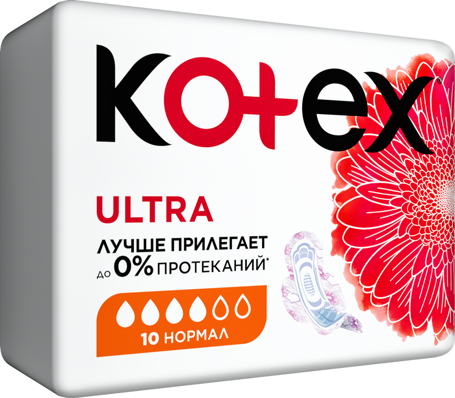 Прокладки KOTEX Normal Ultra Dry&Soft Absorbent Ultra с крылышками, 10шт, превью