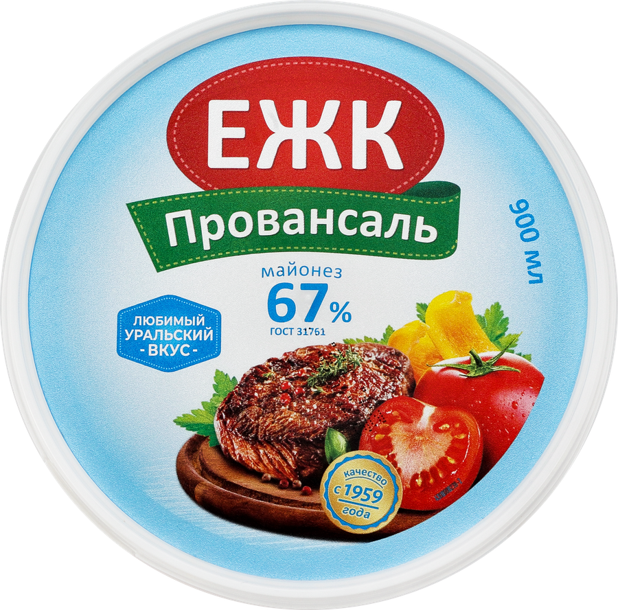 Майонез ЕЖК Провансаль 67%, 900мл, превью
