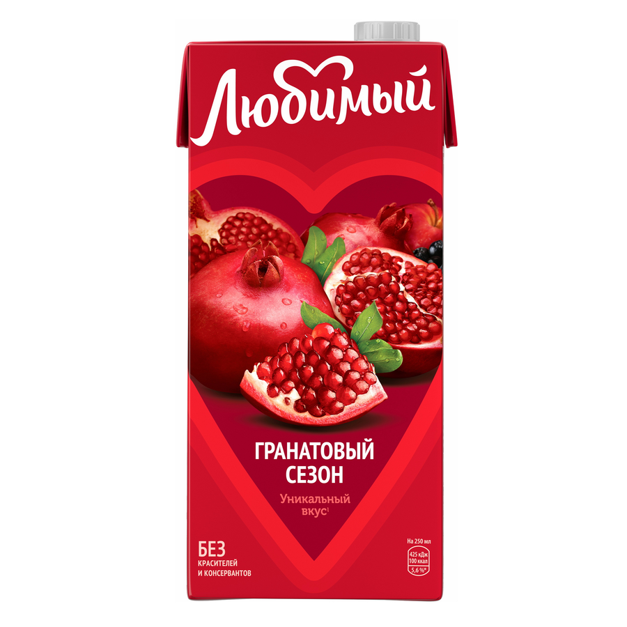 Напиток сокосодержащий&nbsp;ЛЮБИМЫЙ Гранатовый сезон осветленный, 0.95л, предпросмотр