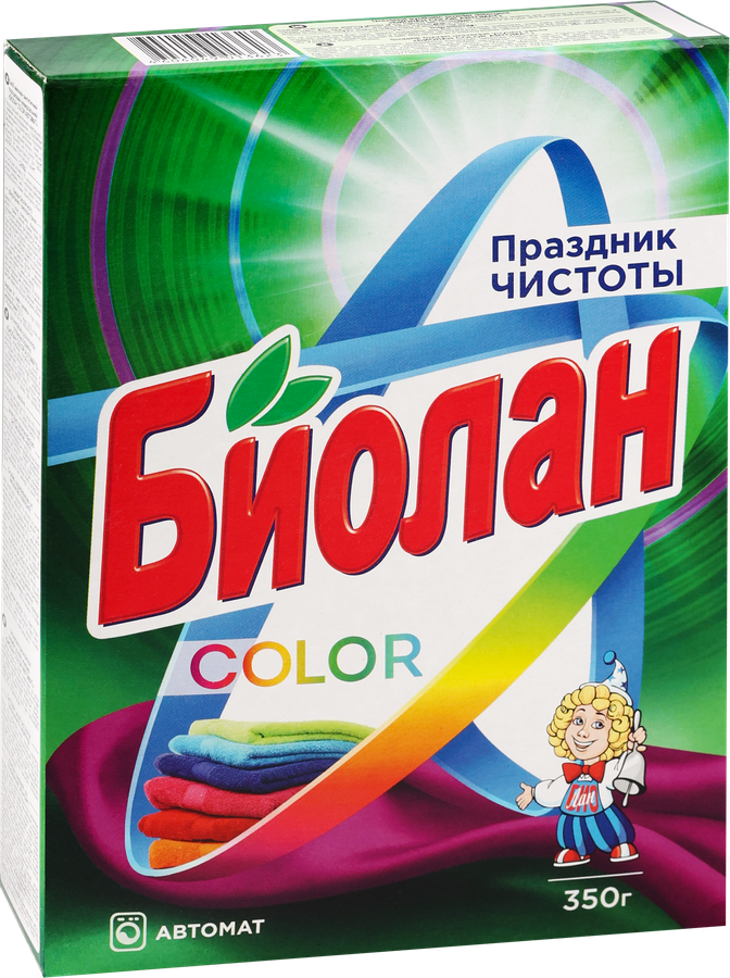 Средство для стирки цветного белья БИОЛАН Color синтетическое автомат, 350г, предпросмотр