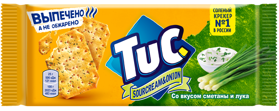 Крекер TUC Sour Cream and Onion Сметана и лук, 100г, превью