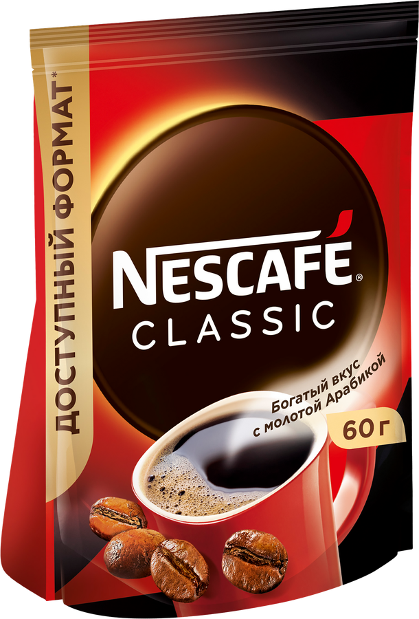 Кофе растворимый НЕСКАФЕ Classic натуральный, 60г, предпросмотр