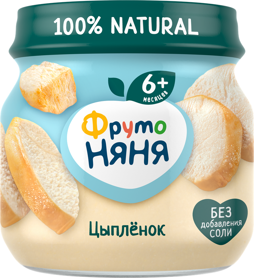 Пюре мясное ФРУТОНЯНЯ Цыпленок, с 6 месяцев, 80г, превью