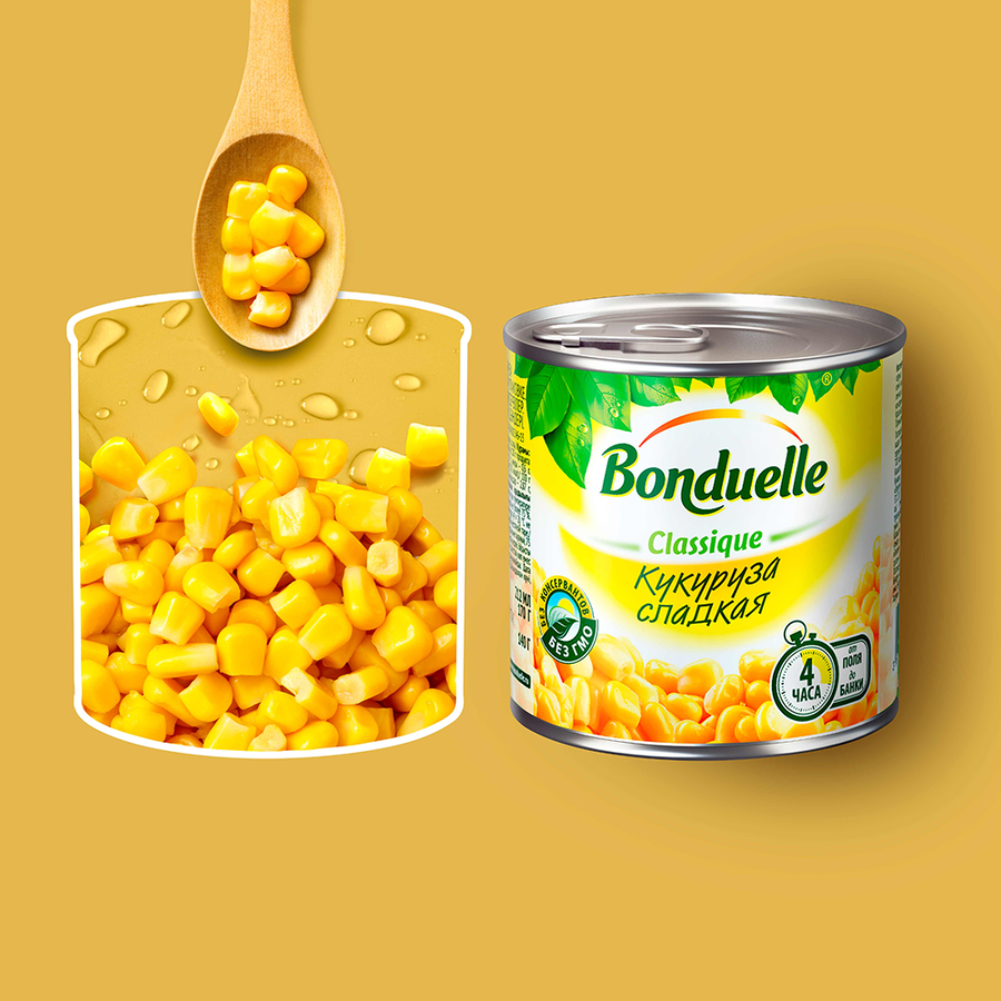 Кукуруза BONDUELLE Classique сладкая, 212мл, превью
