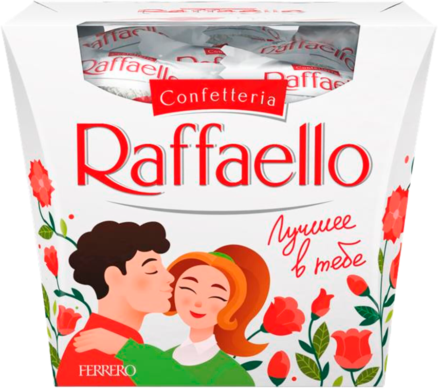 Конфеты RAFFAELLO с цельным миндальным орехом в кокосовой обсыпке, 150г, предпросмотр