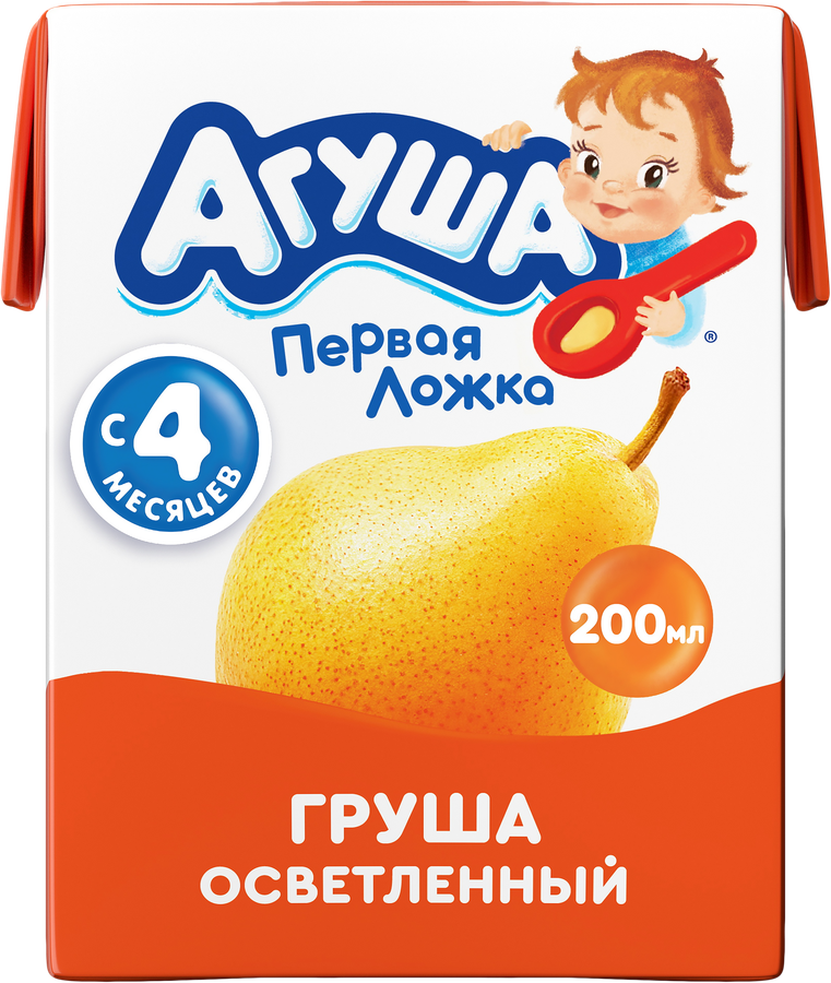 Сок детский АГУША Груша осветленный, с 4 месяцев, 200мл, предпросмотр