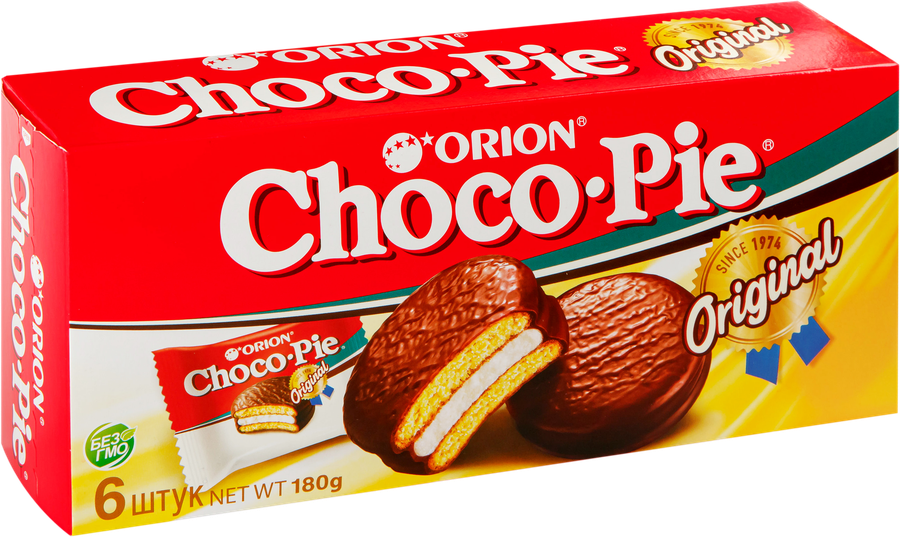 Пирожное ORION Choco Pie, 6шт, 180г, превью