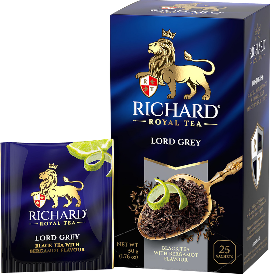 Чай черный RICHARD Lord Grey Цейлонский байховый, 25пак, предпросмотр