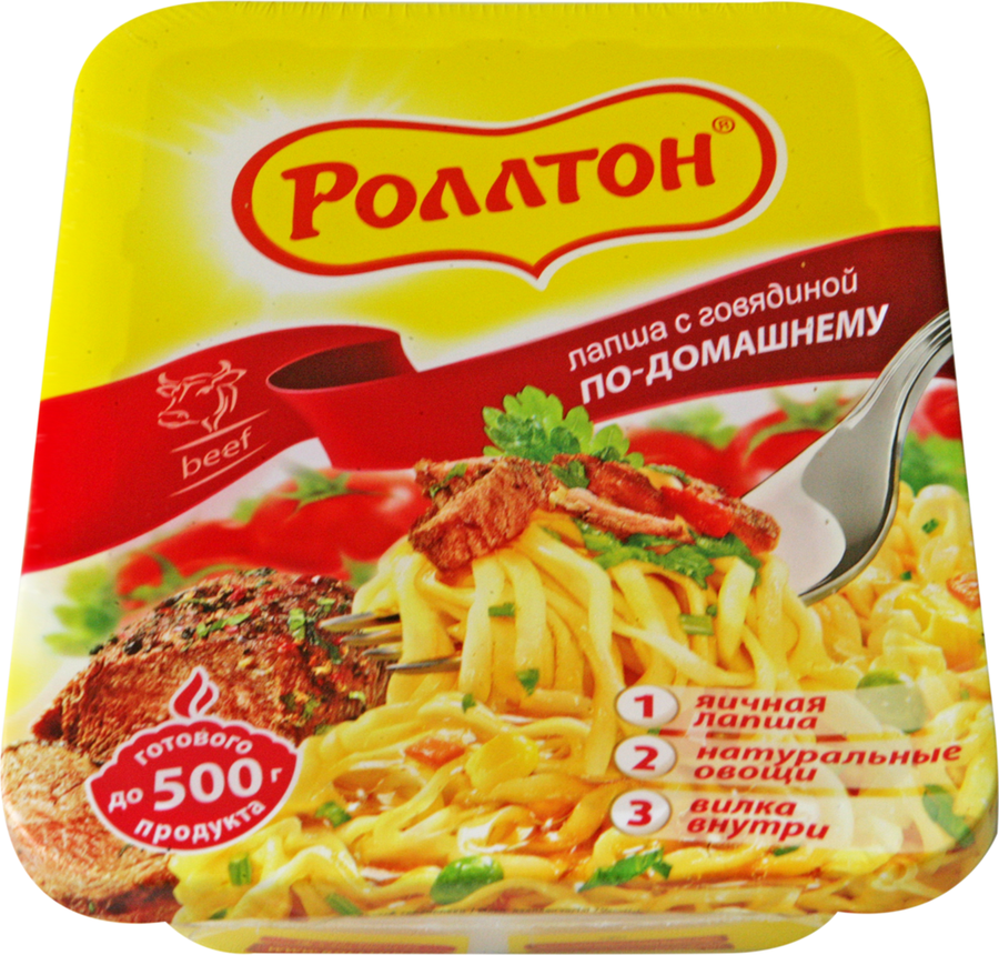 Лапша РОЛЛТОН с говядиной По-домашнему, 90г, превью