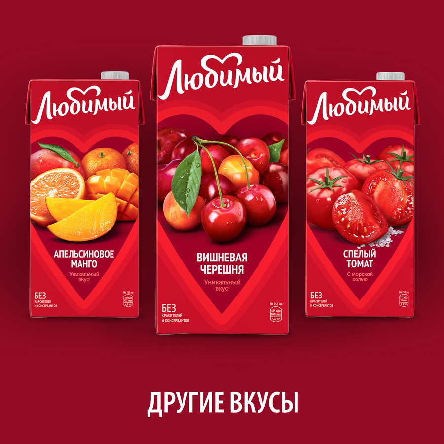 Напиток сокосодержащий ЛЮБИМЫЙ Вишневая черешня осветленный, 0.95л, превью