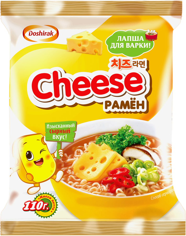 Лапша ДОШИРАК Cheese рамен с сыром, 110г, предпросмотр